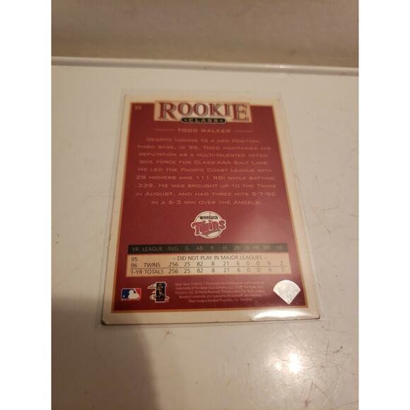 Todd Walker 1997 Upper Deck Collectors Choice #20 - RC Rookie Card - Baseball - Picture 5 of 6